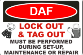 DAF Operator Hands on Training LOTO Authorization Sign Off